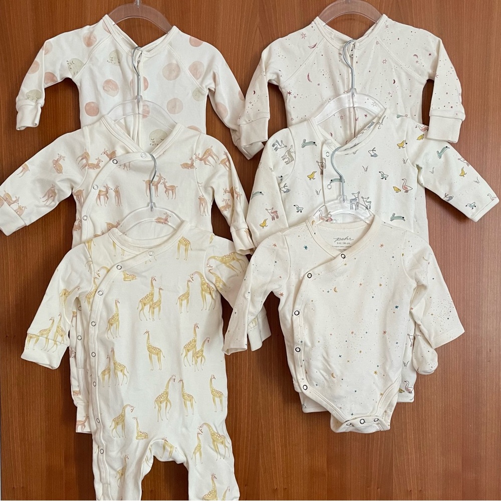 Pehr 3-6 Month Button & Zip-Up Onesies